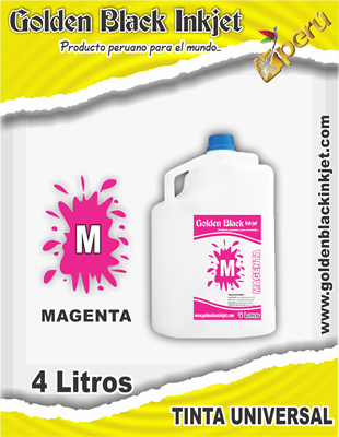 Galonera de 4 Litros de Tinta MAGENTA para Recarga de Cartuchos HP, Canon, Lexmark